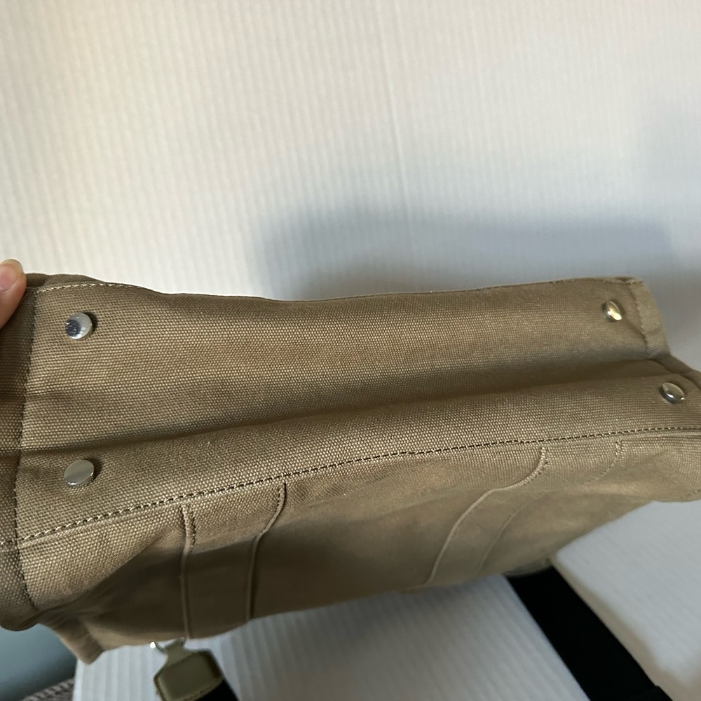 Quince Tan Canvas Tote with Black Strap - Picture 6 of 8